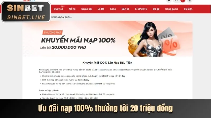 Khuyến mãi chào mừng thành viên mới Zebet
